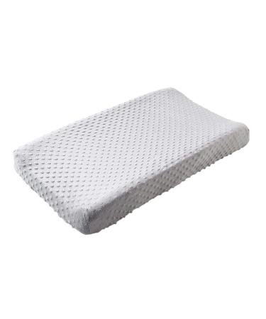 Soft Minky Dots Changing Pad Cover for Baby Boy and Girl - Glacier Gray - Fits 32/34'' x 16'' Pad - Buy Online on GoSupps.com