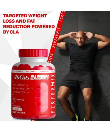 Performix AbCuts CLA Gummies - 60 Fruit Punch Gummies for Body Composition & Fat Reduction with Omega 3, Flaxseed Oil & Vitamin E - Sugar Free & Non-Stimulant Metabolism Support - 60 Count - Buy Online on GoSupps.com