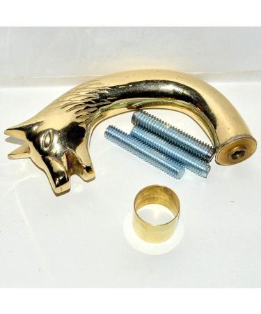 Designer Wolf Brass Handle Carved Wooden Walking Cane Walking Stick Hiking .1 - Buy Online on GoSupps.com