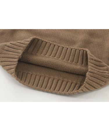 KISLOVE Knitted Jumper - Ribbed Knit Sweater for Toddler Boys and Girls, Coffee, Size 110 - Buy Online on GoSupps.com