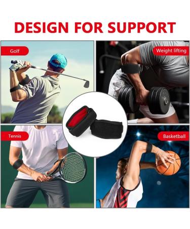 Acwoo Elbow Bandage - 2 Pack Tennis & Golf Arm Support - Red Sports Compression Sleeves - Buy Online on GoSupps.com