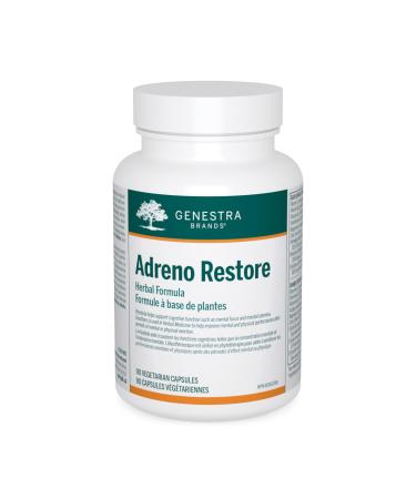 Genestra Brands - Adreno Restore - Rhodiola Eleuthero and Ashwaganda Supplement - 90 Vegetable Capsules