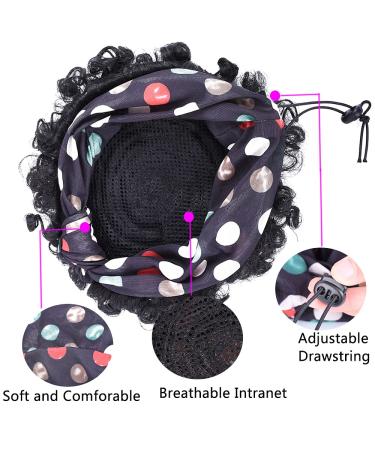 Short Afro Puff Hair Bun Turban - 2 In 1 Drawstring Headwrap & Synthetic Kinky Curly Updo Wig for Black Women | Shop Now! - Buy Online on GoSupps.com