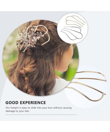 Bestoyard 2pcs U Shaped Hair Fork Side Fork Style Hairpin Set - Alloy Hair Clips for Women Girls - Buy Online on GoSupps.com