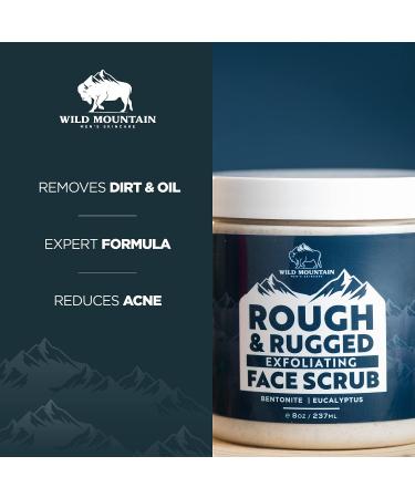Rugged Face Scrub for Men - Exfoliating Microdermabrasion Facial Wash - Buy Online on GoSupps.com