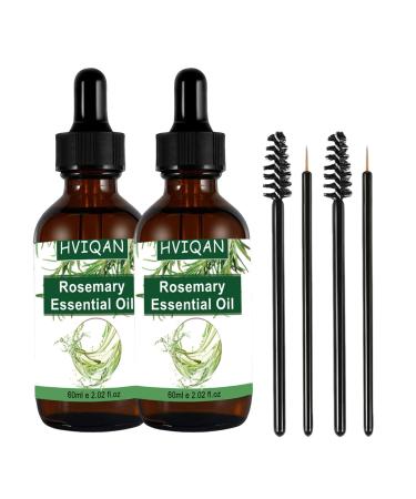 Rosemary Oil for Hair Rosemary Oil 100% Natural Pure Rosemary Oil for Healthy Hair Growth 60 ml Essential Oil Rosemary Hair Oil for Hair and Scalp Eyelashes and Eyebrows (Set C)