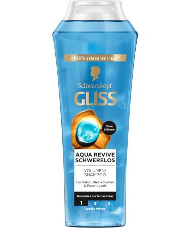 Gliss Weightless Aqua Revive Shampoo (250 ml) - Restorative shampoo for normal to fine hair - Buy Online on GoSupps.com