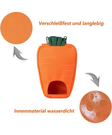 Rabbit Hay Feeder Bag Cute Carrot Guinea Pig Hay Dispenser Hanging Hay Feeder Sack Storage Pouch for Small Animals Chinchilla Bunny Hamster - Buy Online on GoSupps.com