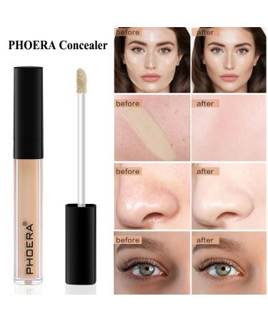PHOERA Foundation & Makeup Collection | Full Coverage Primer Powder & Concealer | Kabuki Brushes for Flawless Application - 101 Porcelain - Buy Online on GoSupps.com
