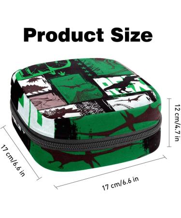 Portable Women's Binding-Up Bags | Menstrual Cup Pocket & Pads for Teenage Girls | Dinosaur Green - Buy Online on GoSupps.com