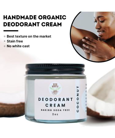 ECO ROOTS Organic Deodorant Cream | Aluminum-Free Vegan Pit Paste for Women & Men | Coconut Scent | Baking Soda Free | Non-Toxic Formula for Body & Private Parts - Buy Online on GoSupps.com