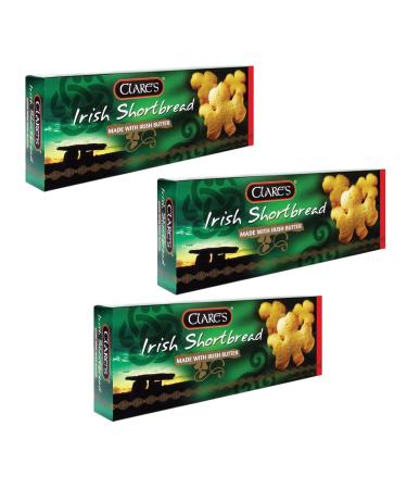 ANTICO CAFFE' NOVECENTO Clare's | Pure Butter Scottish Biscuits - 3 x 135g | Butter Biscuits | Shamrock Biscuits