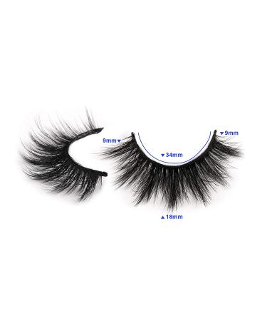 Yawamica 3D Mink Fluffy False Eyelashes Pack - 16 Pairs Natural and Dramatic Faux Mink Lashes - Handmade 18MM Multipack - Desire - Buy Online on GoSupps.com