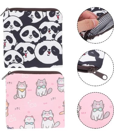 Milisten 2pcs Menstrual Pad & Tampon Storage Bags with Zipper - Kitten Pattern Makeup & Coin Purse for Women and Girls - Buy Online on GoSupps.com