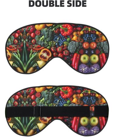 Buy SSIMOO Fresh Fruits & Vegetables Sleep Mask - Adjustable Breathable Fashionable Eye Mask for Comfortable Sleep | International Shipping - Buy Online on GoSupps.com