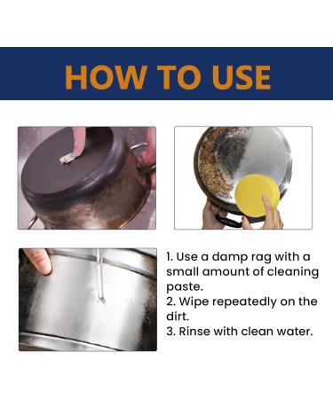 Magical Nano-Technology Stainless Steel Cleaning Paste Stainless Steel Clean Wax Stainless Steel Cleaning Wax Stainless Steel Cleaner and Polish Metal Polish Paste (2Pcs) - Buy Online on GoSupps.com