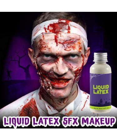 Liquid Latex Makeup Skin-Friendly Formula 50ml Halloween Latex Glue Theatrical Wound Glue Easy Application Quick-Drying Formula Suitable for Students and Professionals - Buy Online on GoSupps.com