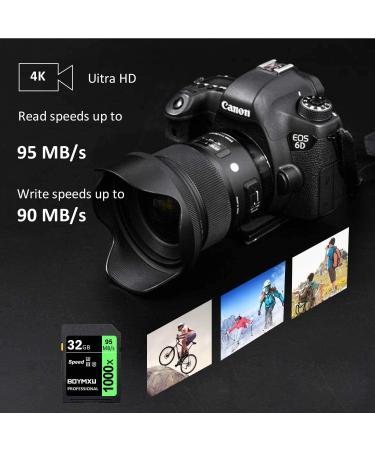 32GB BOYMXU Professional 1000x Class 10 U3 Memory Card | Up to 95MB/s | Compatible with Cameras & Camcorders | Green/Black - Buy Online on GoSupps.com