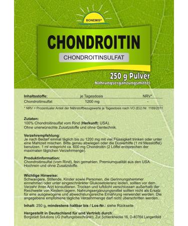Buy Premium Quality Chondroitin Sulfate from Beef - 250g | Bonemis - International Shipping Available - Buy Online on GoSupps.com