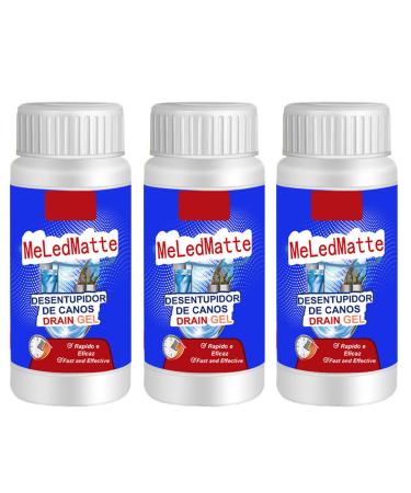 Powerful Pipe Dredging Agent Meledmatte Powerful Pipe Dredging Agent Drain Gel Pipe Unclogger for Kitchen Toilet Pipeline Quick Cleaning Tool (3pcs)