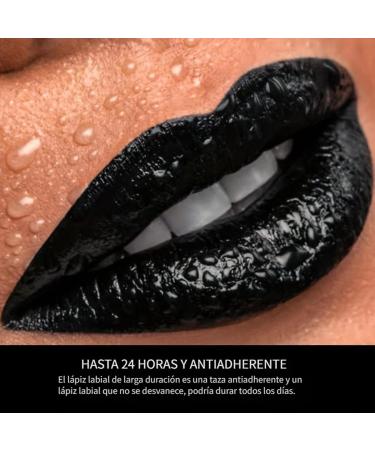 Anti-Black Lipstick | Velvet Lipstick | High Impact Matte Black Lip Cosmetic Highly Pigmented Lipstick Moisturizes Lips for Girls Firulab - Buy Online on GoSupps.com