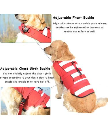 Fragralley Medium Dog Life Jacket in Bright Red | Swimming Safety Vest with Rescue Handle and High Visibility | Superior Buoyancy for Summer Adventures - Buy Online on GoSupps.com