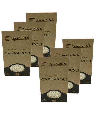 Sapori d'Italia Lot of 6x Carnaroli Long Rice - Italy - Italian Flavors - Box 500g