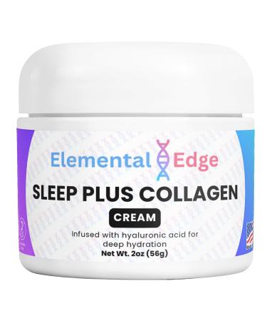 Elemental Edge Sleep Plus Collagen Cream Nighttime Hydrating Face & Neck Moisturizer with Collagen Hyaluronic Acid & Botanical Oils Vegan & Paraben-Free