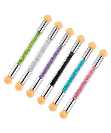 6-Part Double-Sided Nail Art Brush Set - Professional Manicure Tools for Art & Design - Perfect for Home & Salon Use - International Shipping Available - Buy Online on GoSupps.com