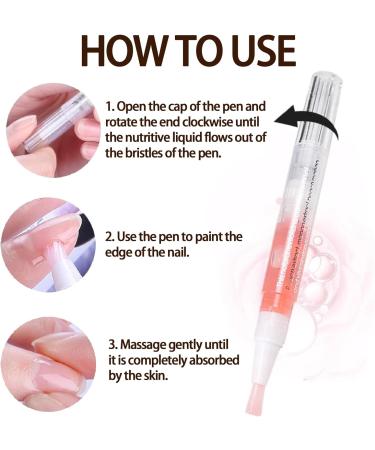 Peach Cuticle Oil Pen 2PCS - Moisturize, Soften, and Protect Nails - Manicure Pedicure Essential - Buy Online on GoSupps.com