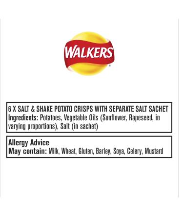 Walkers Salt and Shake Multipack Crisps 6x24g (Pack of 3) 24 g (Pack of 18) - Buy Online on GoSupps.com