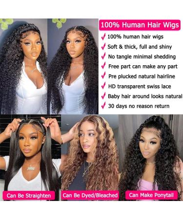 MSGEM Brazilian Water Wave 13x4 Lace Front Human Hair Wig 18 180% Density - Pre Plucked Wet and Wavy Virgin Hair Wig for Black Women - Buy Online on GoSupps.com
