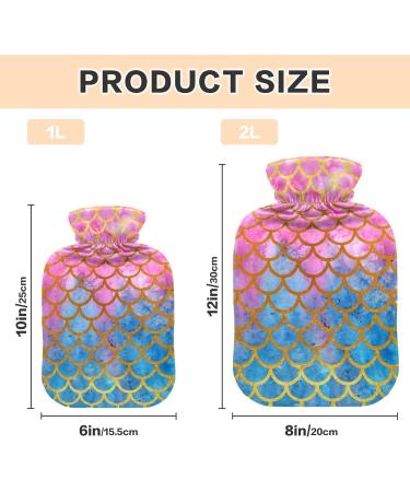 Mermaid Scales Hot Water Bottle | 1L Heat Pack for Pain Relief & Muscle Injury Comfort - Buy Online on GoSupps.com