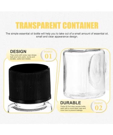 CIIEEO 50 Pack Refillable 5ml Plastic Oil Sample Bottles with Screw Caps - Empty Lotion & Soap Containers for eCommerce Shipping - Buy Online on GoSupps.com