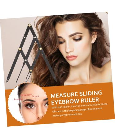 FOMIYES 5 Pcs Second Generation Scale Eyebrow Makeup Kits Measuring Tool Makeup Tools Stainless Steel 1 count (Pack of 1) Blackx5pcs - Buy Online on GoSupps.com