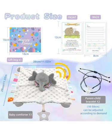 UNMOT Baby Comforters Gift Set for Newborn Boy Girl - Elephant Bracelet Included - Buy Online on GoSupps.com