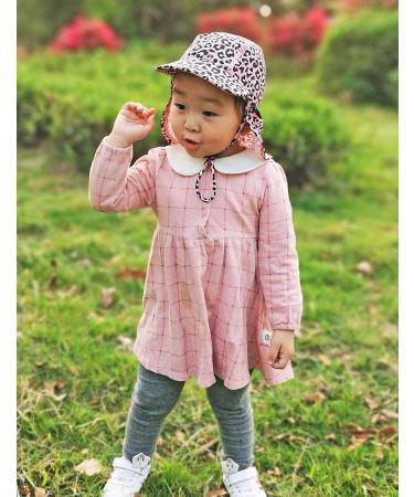 weVSwe Baby Toddler Sun Hat UPF 50+ Swim Cap with Flap Neck Protection & Adjustable Chin Straps - Pink Leopard, 0-6 Months - Buy Online on GoSupps.com