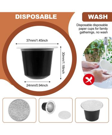 I269106 50Sets Refillable Coffee Capsules Cup Disposable Coffee Capsules Packaging Cafe Supplies For Black - Buy Online on GoSupps.com