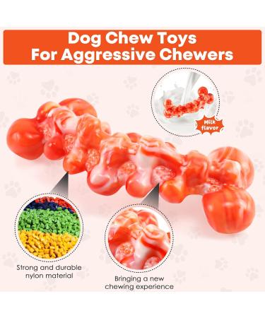 WoWBala Dog Toys for Aggressive Chewing | Durable Cake Stuffed Toys for Large & Medium Dogs - Tangerine - Buy Online on GoSupps.com