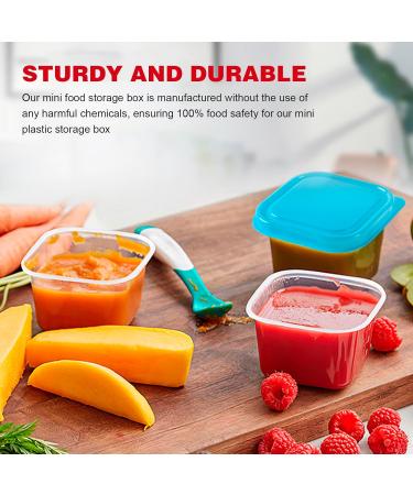 GWAWG 12 PCS Small Plastic Containers with Lids - Food Storage Pots for Baby & Kids - 6 Colors - Snack, Sauce, Meal, Yoghurt, Ice Cream, Salad - Buy Online on GoSupps.com