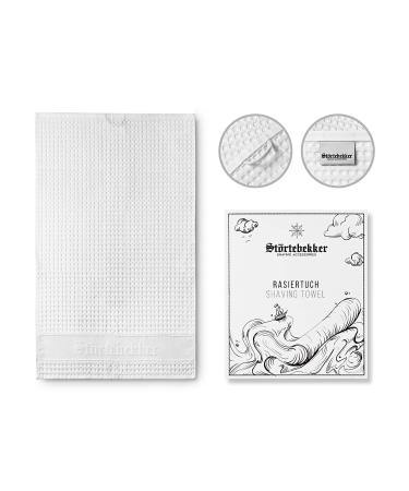 St rtebekker Premium shaving towel made of 100% cotton - Made in Germany - towel with tab for hanging - high -quality border - towel for shaving - Buy Online on GoSupps.com