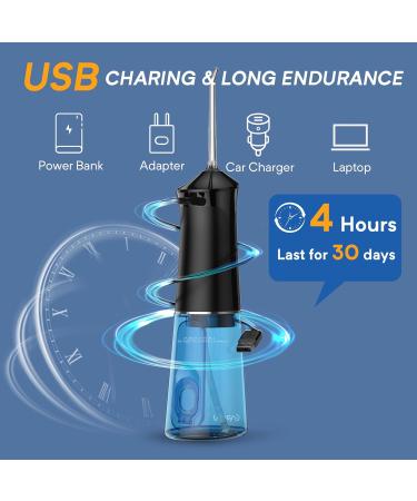 ENPULY Water Dental Flosser - IPX7 Waterproof 5 Modes for Effective Oral Care | Buy Transparent & Black Variants Online - Buy Online on GoSupps.com