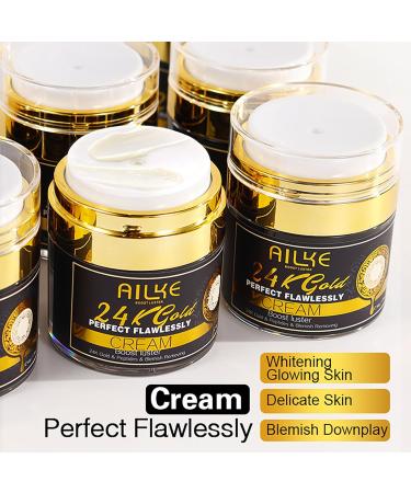 AILKE BOOST LUSTER AILKE 24K Gold Perfect Flawlessly Face Cream Whitening Reduce Blemishes Melanin Improve Dull Skin With Glutathione Vitamin C 50ml Pack of 1 - Buy Online on GoSupps.com