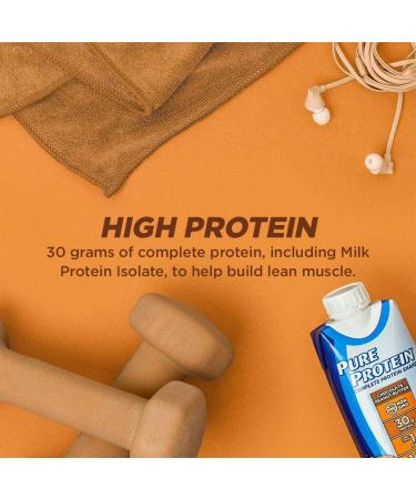 Pure Protein Chocolate Peanut Butter Shake | 30g Protein | Ready-to-Drink Keto-Friendly | Immune Boosting Vitamins | 11oz Bottles - 12 Pack - Buy Online on GoSupps.com