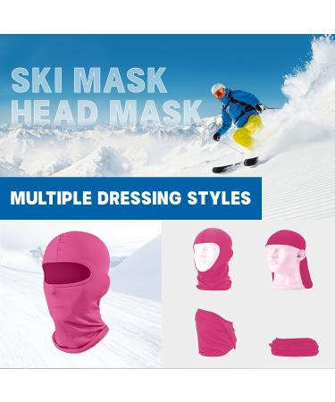 Kotkiddy Balaclava - Women's Windproof Ski Mask & UV Protection Hood (Pink) | Full Face Mask for Sun Protection - Buy Online on GoSupps.com