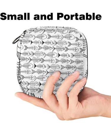 Funny Storage Bags for Women's Bandages & Menstrual Products - Herringbone Patterns Zippered Pockets for Tampons Panty Liners & More - Buy Online on GoSupps.com
