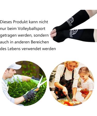 Shop NVUGFJ Volleyball Arms - Unisex Sports Forearm Support & Protection Bands - Perfect for Volleyball & Gardening - Black - Buy Online on GoSupps.com