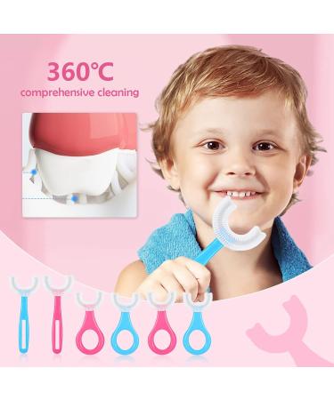 MIVAIUN 6Pcs Kids U-Shaped Training Toothbrushes for Children aged 2-12 | All-Round Oral Care Teeth Brush for Toddlers | Manual Toothbrush for Whole Mouth Cleaning - Buy Online on GoSupps.com