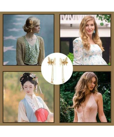 Elegant Tassel Butterfly Hairpin - Shiny Moving Hair Clip for Women & Girls | Perfect Silver Hair Accessory - Buy Online on GoSupps.com