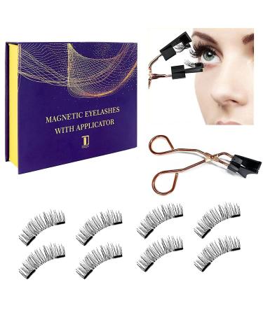 Without Eyeliner Reusable Magnetic Eyelashes NO Glue or Eyeliner Needed Fake Eyelashes Perfect Gifts For Women False Lashes (2-Pairs)